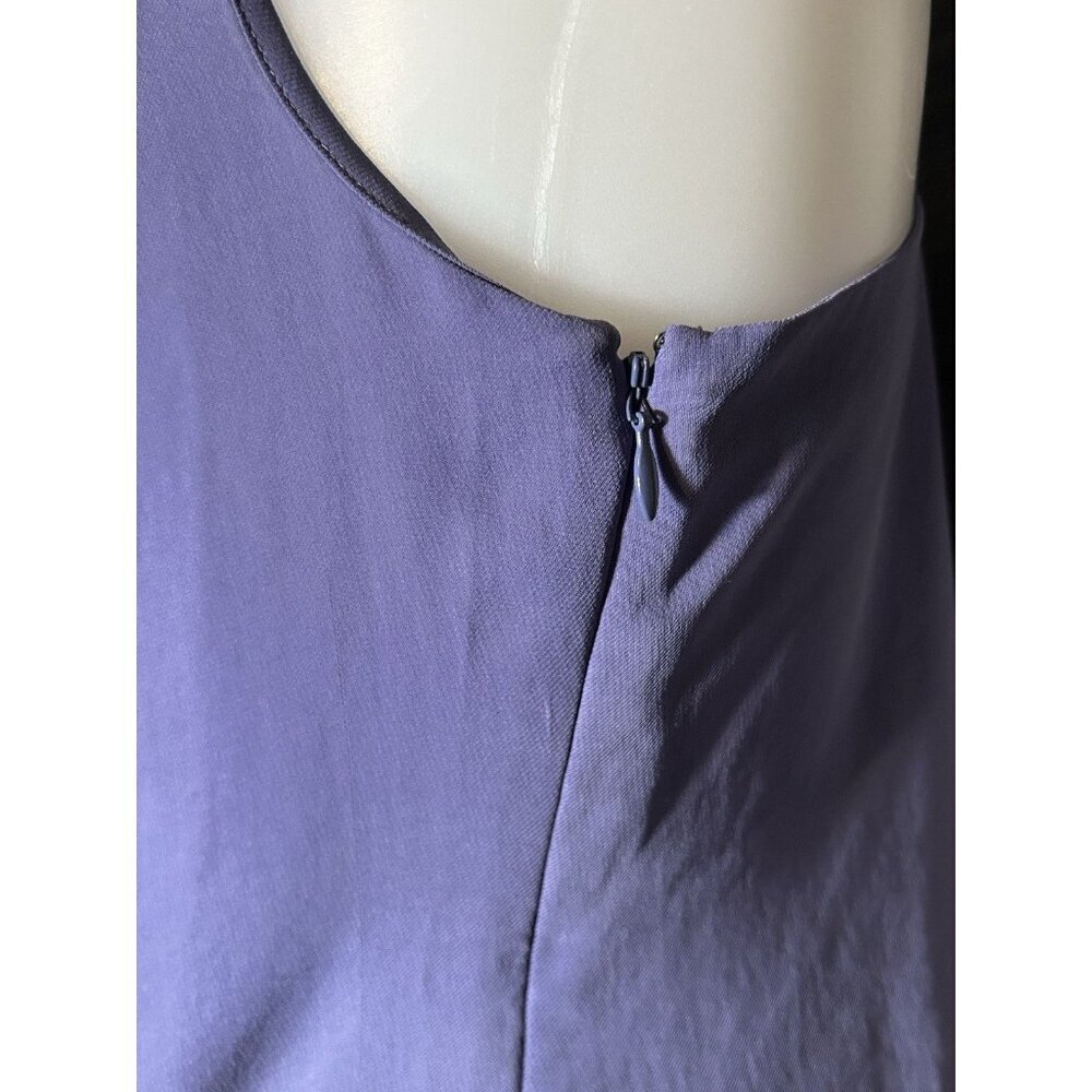Banana Republic Purple Blouse Racer Back Side Zip - Picture 5 of 11